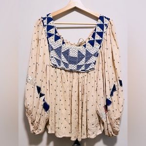 NWT FREE PEOPLE BOHO TOP XL